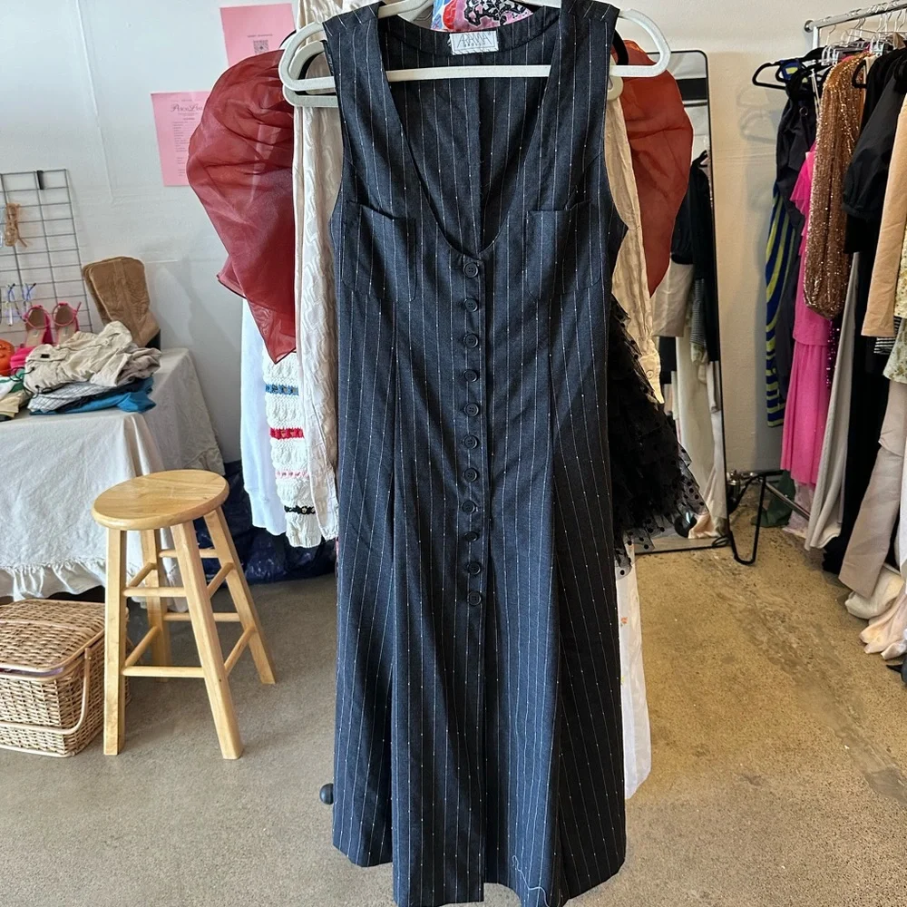 Vintage pinstripe dress - Picture 1 of 4